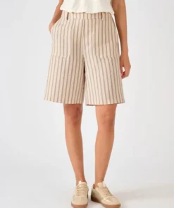 Bermuda en mélange lin et viscose