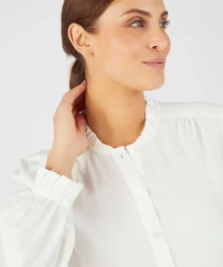 Blouse col volanté