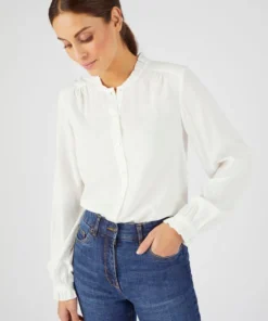 Blouse col volanté