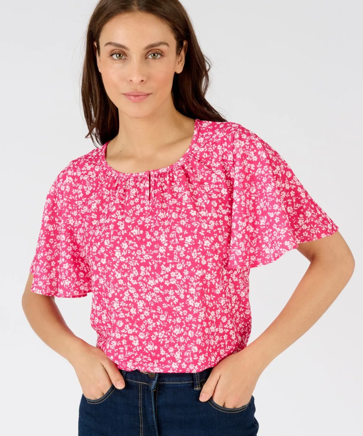 Blouse crêpe reliéfé