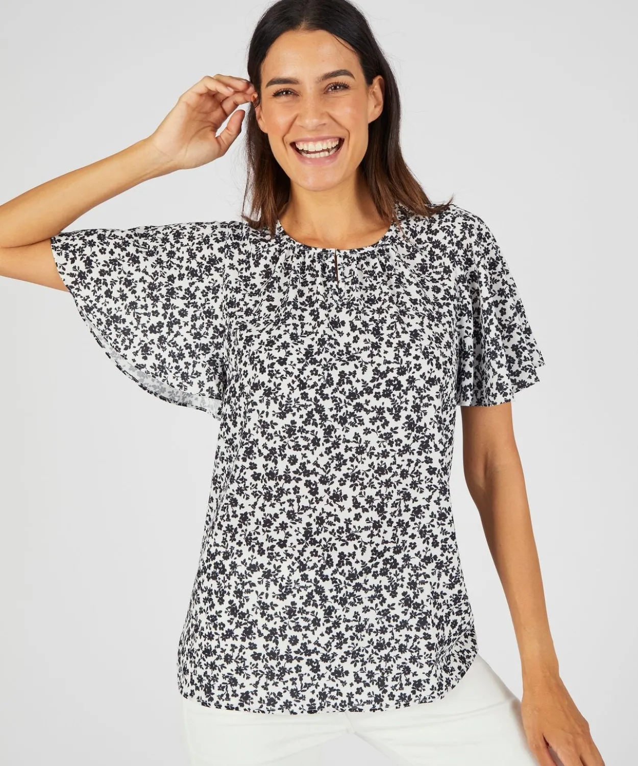 Blouse crêpe reliéfé