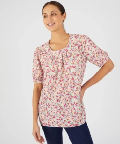 Blouse crêpe reliéfé stretch