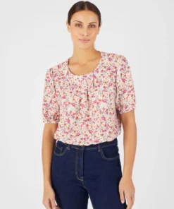 Blouse crêpe reliéfé stretch
