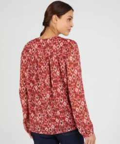Blouse en voile imprimé
