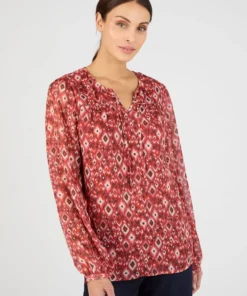 Blouse en voile imprimé