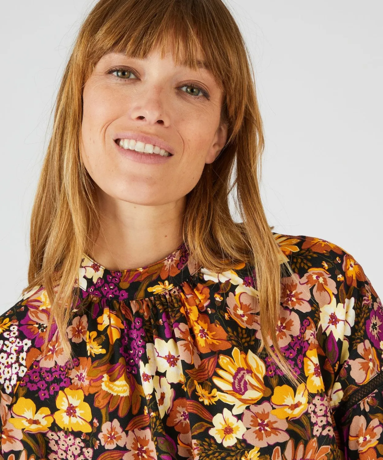 Blouse imprimé floral pure viscose