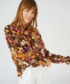 Blouse imprimé floral pure viscose