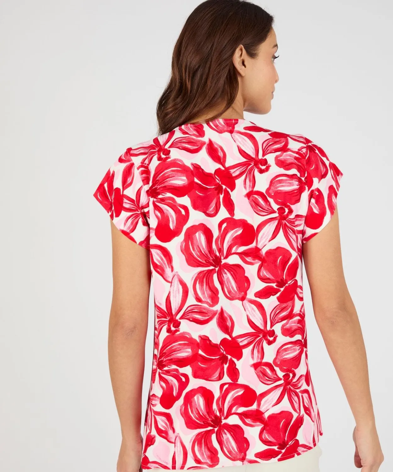 Blouse à smocks en pure viscose