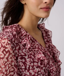 Blouse voile imprimé tachiste