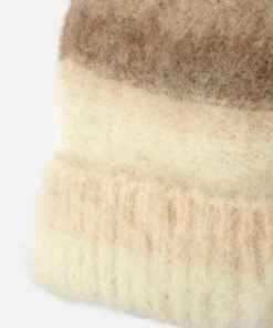 Bonnet maille moelleuse rayée