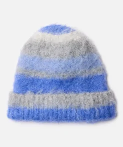 Bonnet maille moelleuse rayée