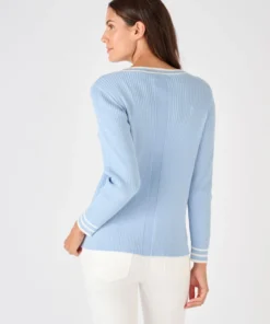 Cardigan côtes plates fantaisie
