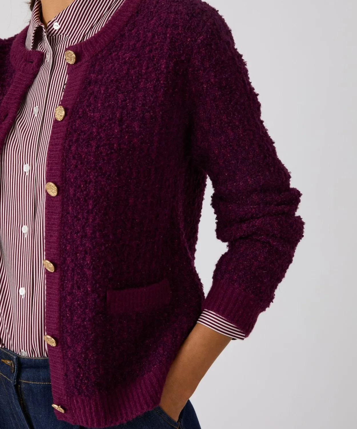 Cardigan maille jacquard