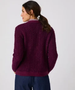 Cardigan maille jacquard