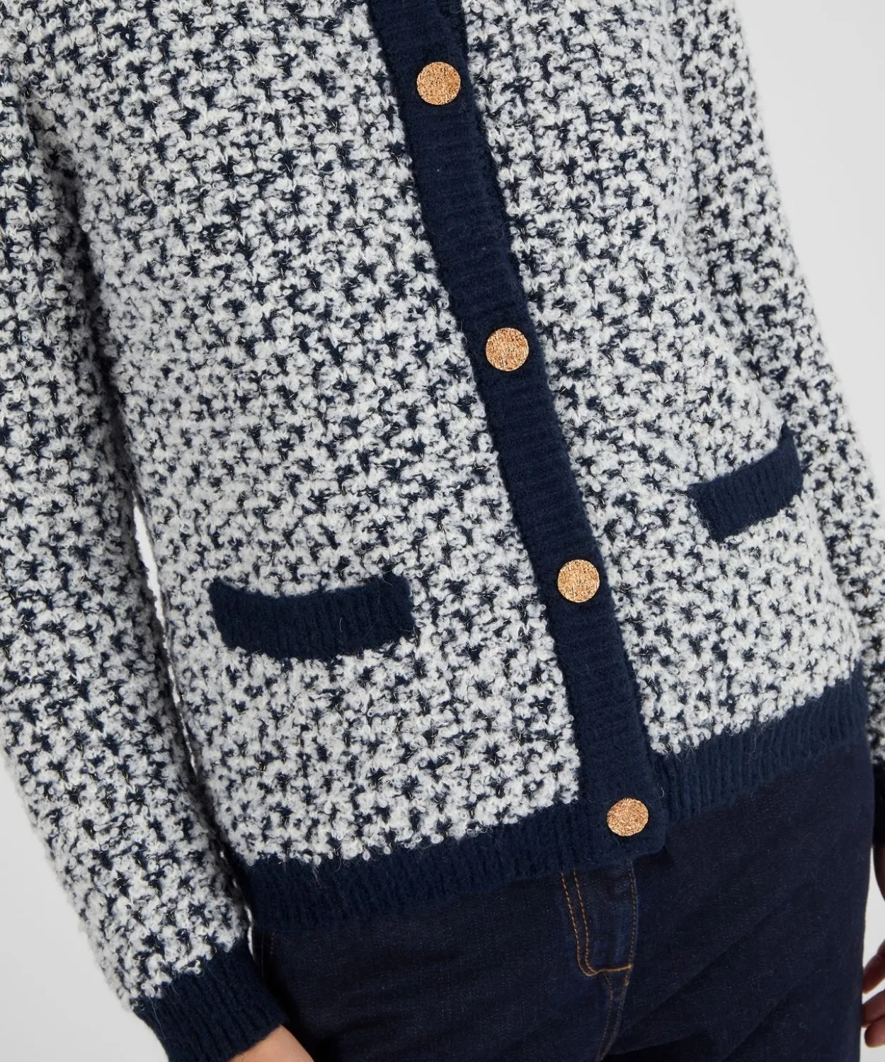 Cardigan maille jacquard