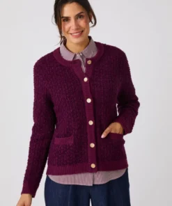 Cardigan maille jacquard