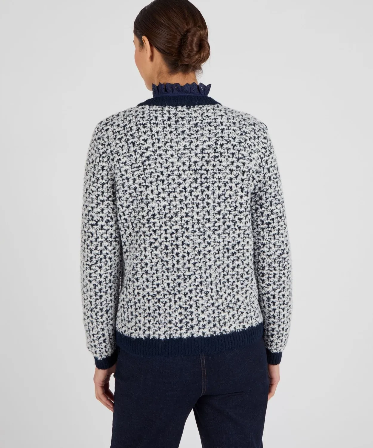 Cardigan maille jacquard