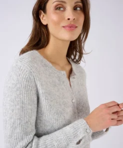 Cardigan maille perlée mélange alpaga