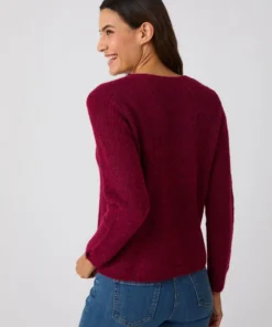 Cardigan maille perlée mélange alpaga