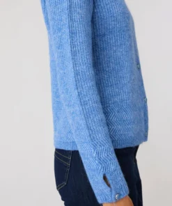 Cardigan maille perlée mélange alpaga