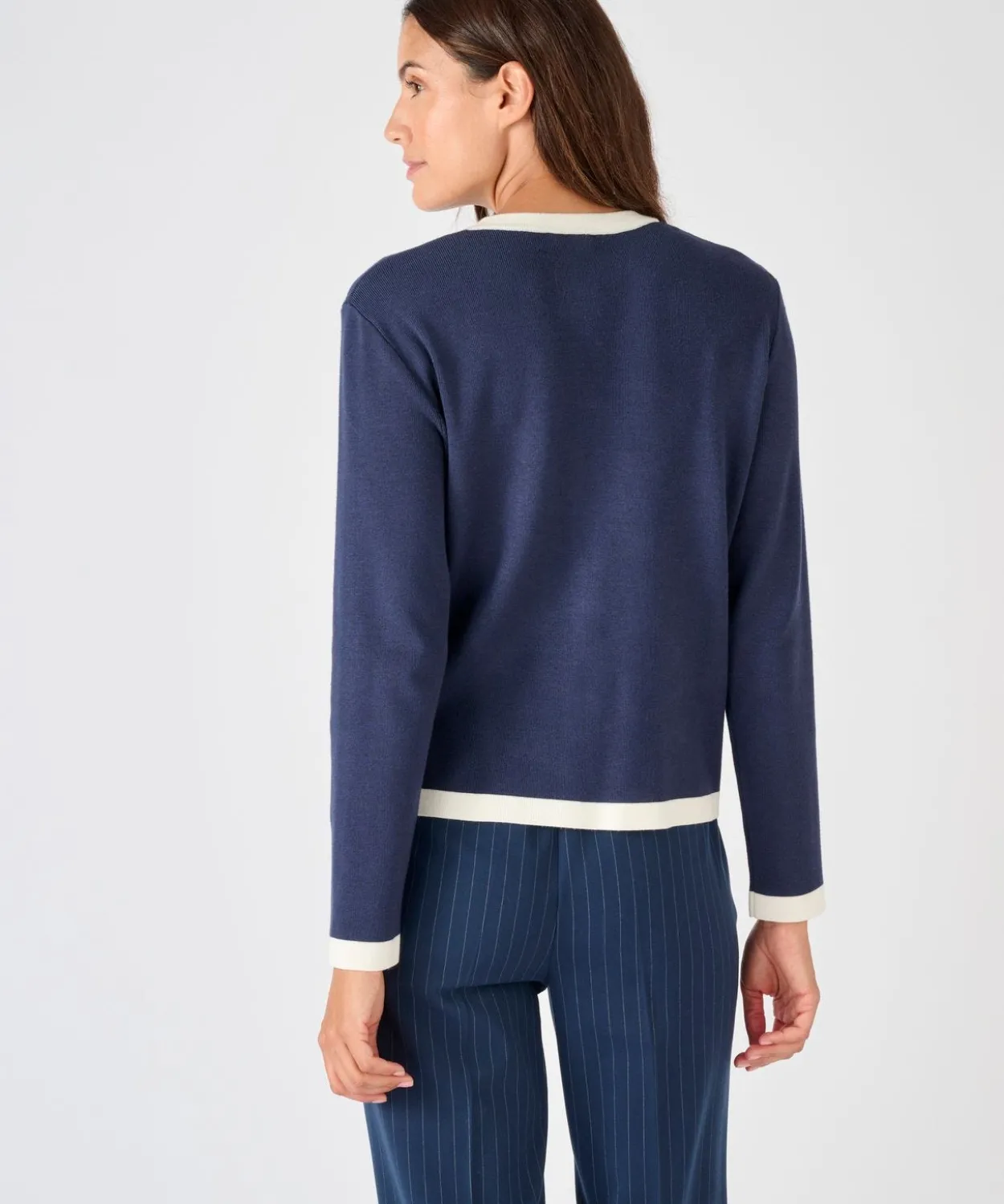 Cardigan-veste bicolore