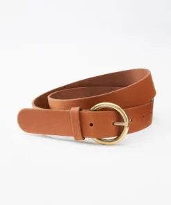 Ceinture croûte de cuir mate