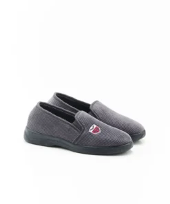 Chaussons en velours côtelé
