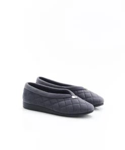 Chaussons en velours matelassé