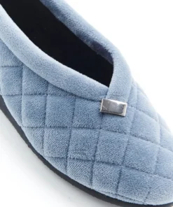 Chaussons en velours matelassé