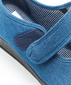 Chaussons à scratch effet jean
