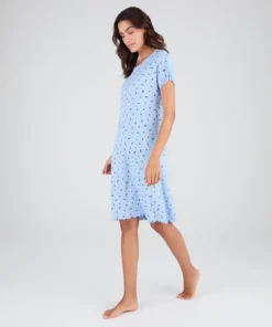 Chemise de nuit en maille pointelle