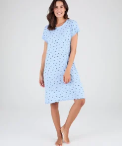 Chemise de nuit en maille pointelle