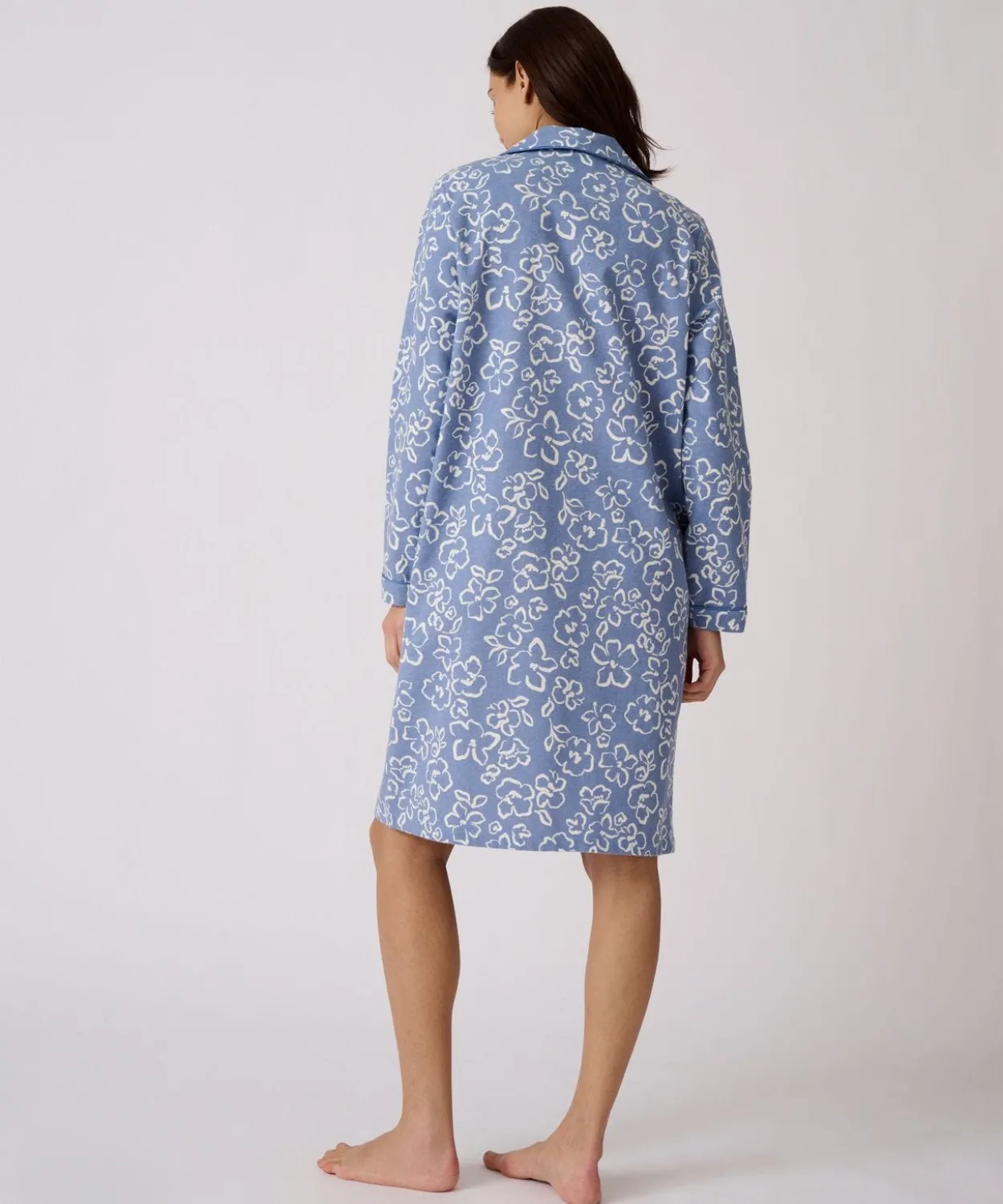 Chemise de nuit flanelle pur coton