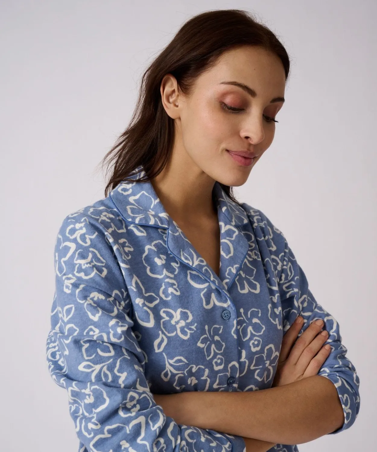 Chemise de nuit flanelle pur coton