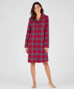 Chemise de nuit flanelle pur coton