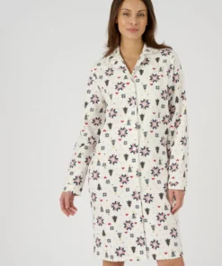 Chemise de nuit flanelle pur coton