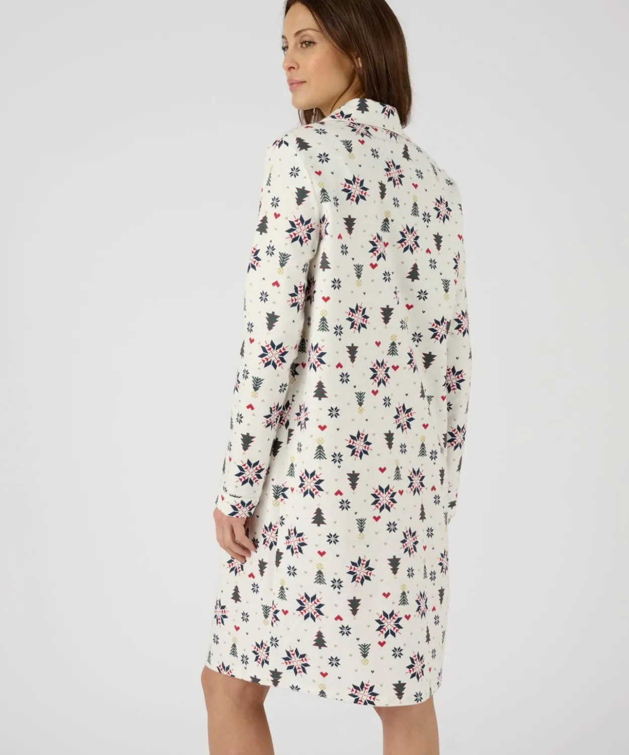 Chemise de nuit flanelle pur coton