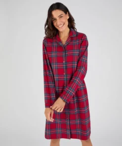 Chemise de nuit flanelle pur coton