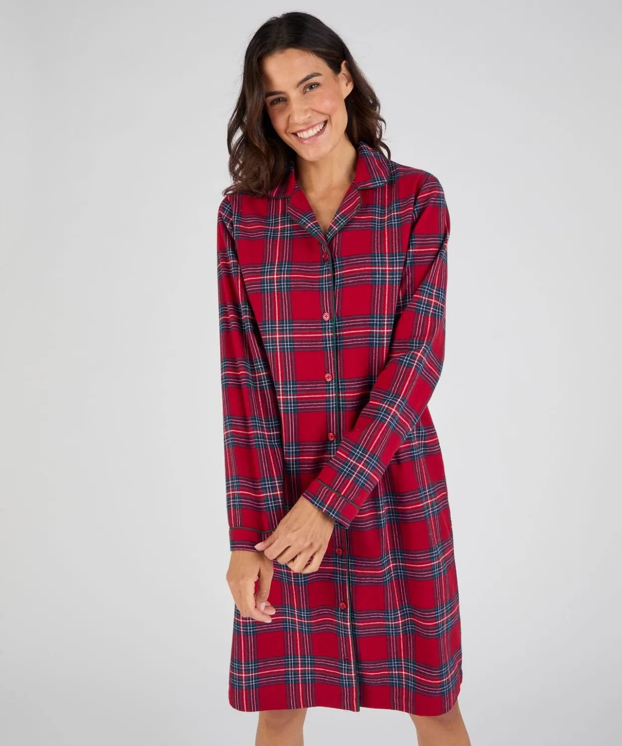 Chemise de nuit flanelle pur coton