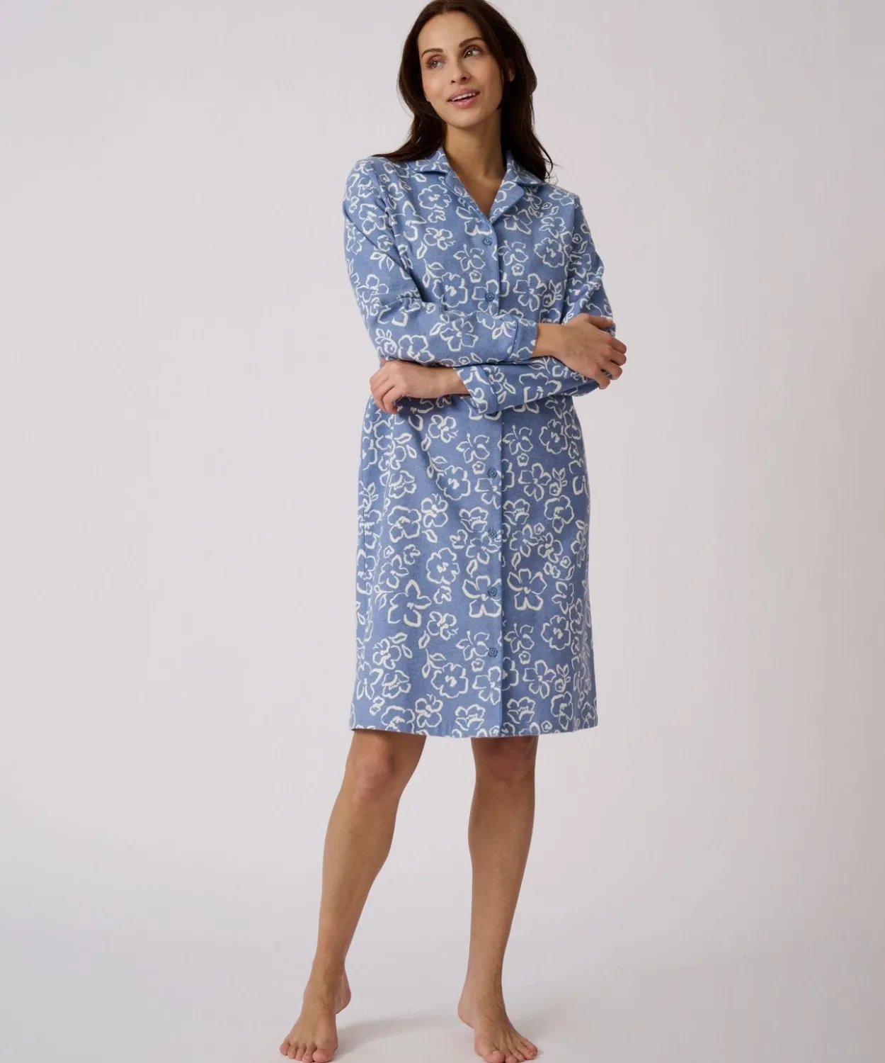 Chemise de nuit flanelle pur coton
