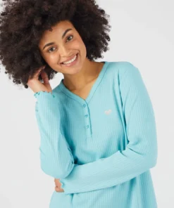 Chemise de nuit maille côtelée