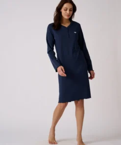 Chemise de nuit maille côtelée