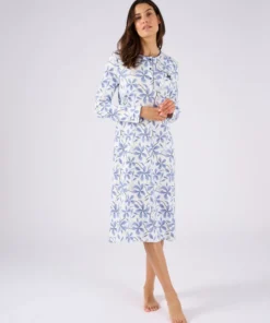 Chemise de nuit maille côtelée, intérieur légèrement gratté