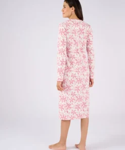 Chemise de nuit maille côtelée, intérieur légèrement gratté