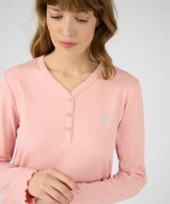 Chemise de nuit maille interlock côtelée douce et souple
