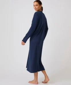 Chemise de nuit maille interlock côtelée douce et souple