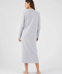 Chemise de nuit maille interlock côtelée douce et souple