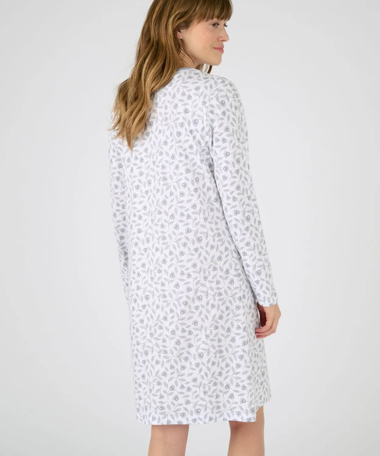 Chemise de nuit maille jersey pur coton peigné