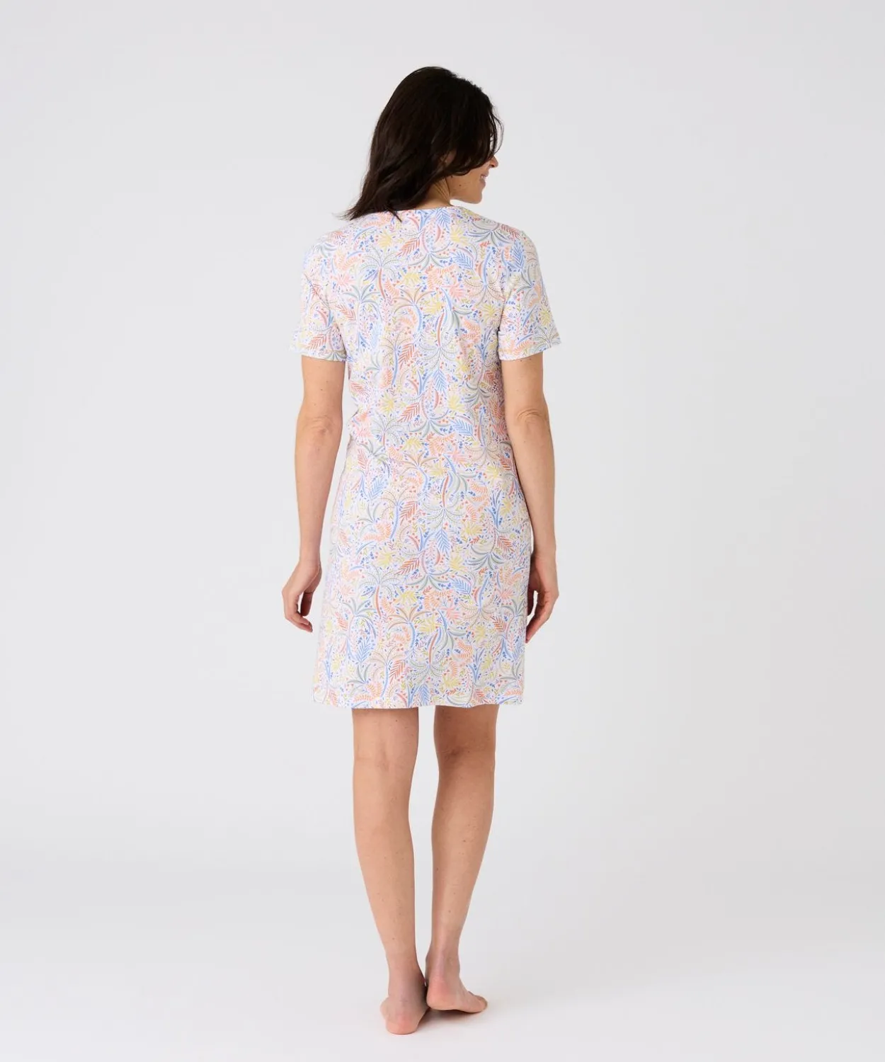 Chemise de nuit maille jersey pur coton peigné
