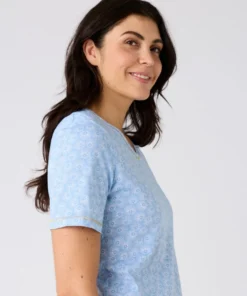 Chemise de nuit maille jersey pur coton peigné